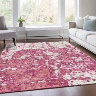 Piper Looms Mayfield Abstract AMF946 Blush Machine Washable Area Rug Lifestyle Image Feature