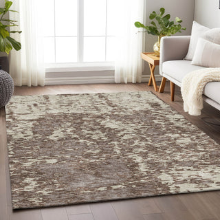 Piper Looms Mayfield Abstract AMF946 Brown Machine Washable Area Rug Lifestyle Image Feature