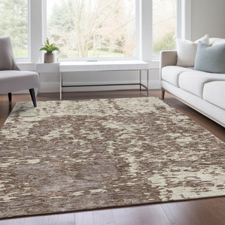 Piper Looms Mayfield Abstract AMF946 Brown Machine Washable Area Rug Lifestyle Image Feature
