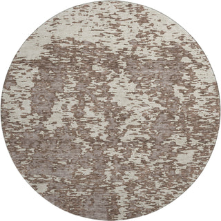 Piper Looms Mayfield Abstract AMF946 Brown Machine Washable Area Rug Round Main Image