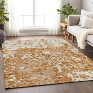 Piper Looms Mayfield Abstract AMF946 Copper Machine Washable Area Rug Lifestyle Image Feature