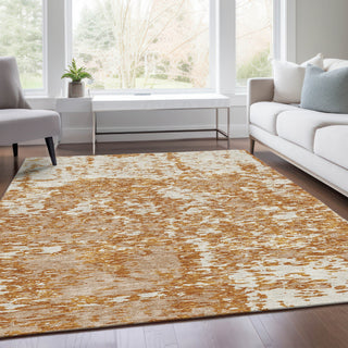 Piper Looms Mayfield Abstract AMF946 Copper Machine Washable Area Rug Lifestyle Image Feature