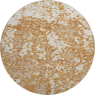 Piper Looms Mayfield Abstract AMF946 Copper Machine Washable Area Rug Round Main Image