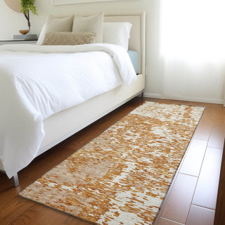 Piper Looms Mayfield Abstract AMF946 Copper Machine Washable Area Rug Runner Lifestyle Image Feature