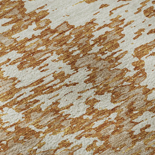 Piper Looms Mayfield Abstract AMF946 Copper Machine Washable Area Rug Swatch Image
