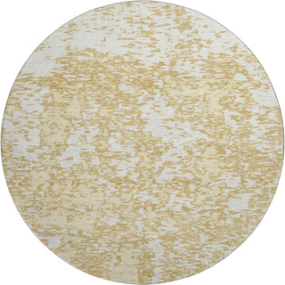 Piper Looms Mayfield Abstract AMF946 Gold Machine Washable Area Rug Round Main Image