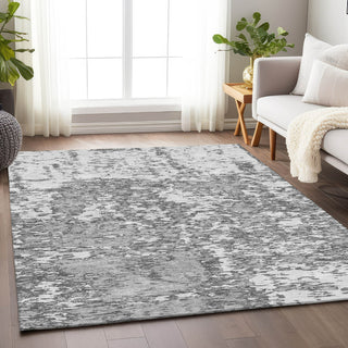 Piper Looms Mayfield Abstract AMF946 Gray Machine Washable Area Rug Lifestyle Image Feature