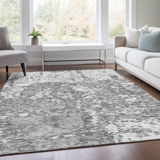 Piper Looms Mayfield Abstract AMF946 Gray Machine Washable Area Rug Lifestyle Image Feature