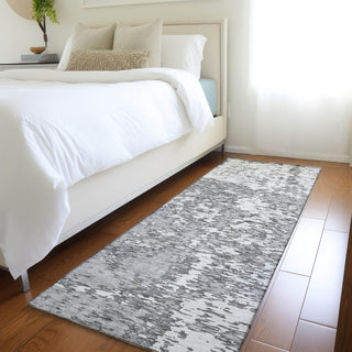 Piper Looms Mayfield Abstract AMF946 Gray Machine Washable Area Rug Runner Lifestyle Image Feature