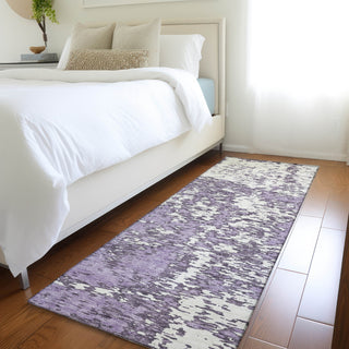 Piper Looms Mayfield Abstract AMF946 Lavender Machine Washable Area Rug Runner Lifestyle Image Feature