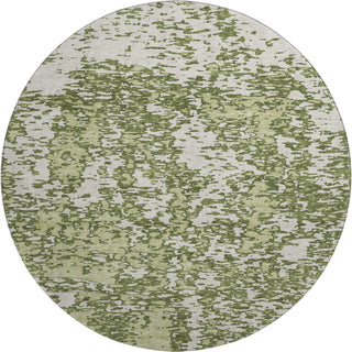Piper Looms Mayfield Abstract AMF946 Olive Machine Washable Area Rug Round Main Image