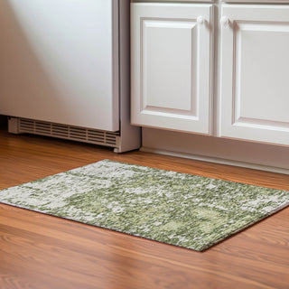 Piper Looms Mayfield Abstract AMF946 Olive Machine Washable Area Rug Scatter Lifestyle Image Feature