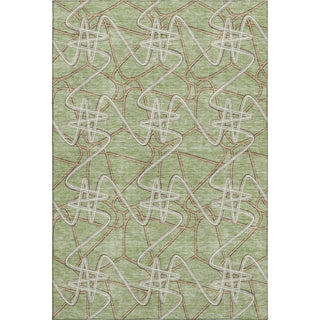 Piper Looms Mayfield Geometric AMF947 Aloe Machine Washable Area Rug main image