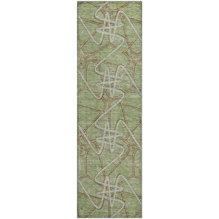 Piper Looms Mayfield Geometric AMF947 Aloe Machine Washable Area Rug Runner Main Image