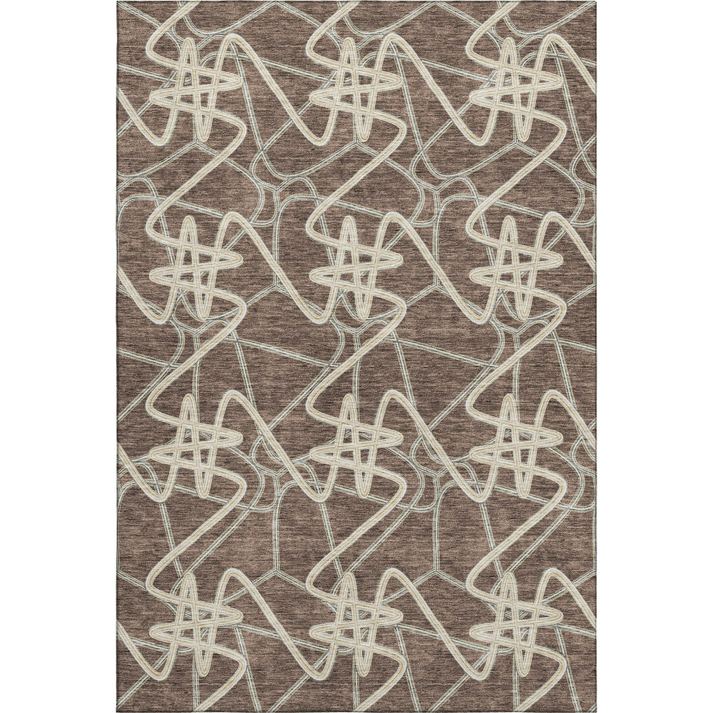 Piper Looms Mayfield Geometric AMF947 Brown Machine Washable Area Rug main image