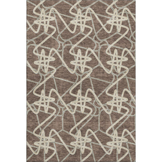 Piper Looms Mayfield Geometric AMF947 Brown Machine Washable Area Rug main image