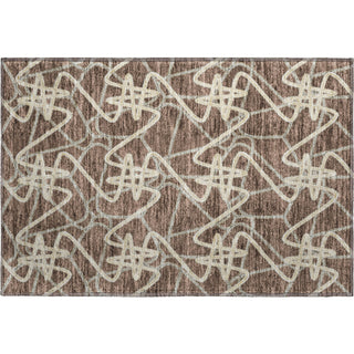 Piper Looms Mayfield Geometric AMF947 Brown Machine Washable Area Rug Scatter Main Image