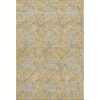 Piper Looms Mayfield Geometric AMF947 Gold Machine Washable Area Rug main image