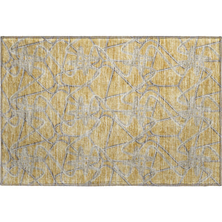 Piper Looms Mayfield Geometric AMF947 Gold Machine Washable Area Rug Scatter Main Image