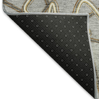 Piper Looms Mayfield Geometric AMF947 Gray Machine Washable Area Rug Backing Image