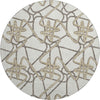 Piper Looms Mayfield Geometric AMF947 Ivory Machine Washable Area Rug Round Main Image