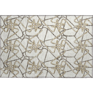Piper Looms Mayfield Geometric AMF947 Ivory Machine Washable Area Rug Scatter Main Image