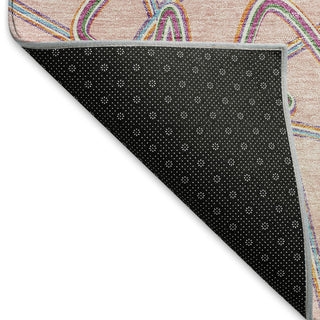 Piper Looms Mayfield Geometric AMF947 Pink Machine Washable Area Rug Backing Image