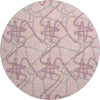 Piper Looms Mayfield Geometric AMF947 Pink Machine Washable Area Rug Round Main Image