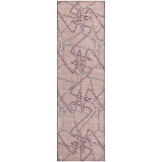 Piper Looms Mayfield Geometric AMF947 Pink Machine Washable Area Rug Runner Main Image