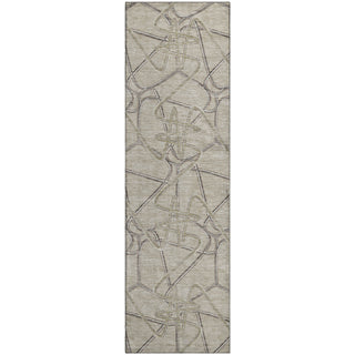 Piper Looms Mayfield Geometric AMF947 Putty Machine Washable Area Rug Runner Main Image