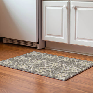 Piper Looms Mayfield Geometric AMF947 Taupe Machine Washable Area Rug Scatter Lifestyle Image Feature