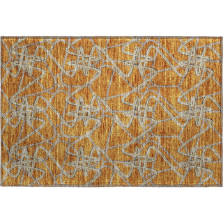Piper Looms Mayfield Geometric AMF947 Terracotta Machine Washable Area Rug Scatter Main Image