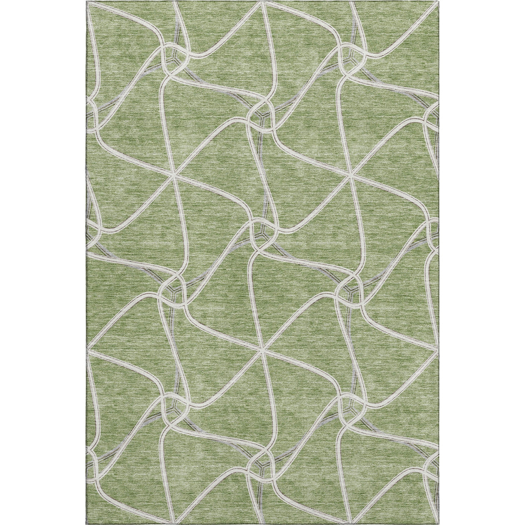Piper Looms Mayfield Geometric AMF948 Aloe Machine Washable Area Rug main image
