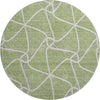 Piper Looms Mayfield Geometric AMF948 Aloe Machine Washable Area Rug Round Main Image