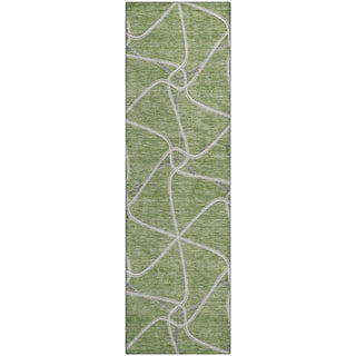 Piper Looms Mayfield Geometric AMF948 Aloe Machine Washable Area Rug Runner Main Image