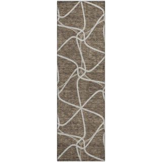 Piper Looms Mayfield Geometric AMF948 Brown Machine Washable Area Rug Runner Main Image