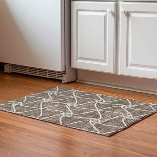 Piper Looms Mayfield Geometric AMF948 Brown Machine Washable Area Rug Scatter Lifestyle Image Feature