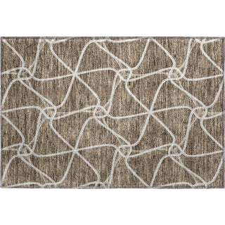 Piper Looms Mayfield Geometric AMF948 Brown Machine Washable Area Rug Scatter Main Image