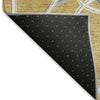 Piper Looms Mayfield Geometric AMF948 Gold Machine Washable Area Rug Backing Image