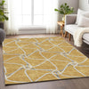 Piper Looms Mayfield Geometric AMF948 Gold Machine Washable Area Rug Lifestyle Image Feature