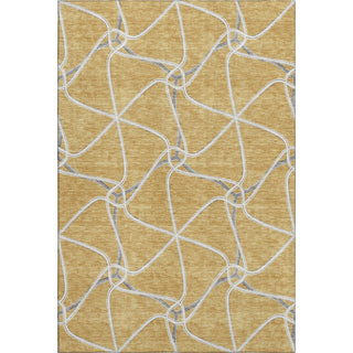 Piper Looms Mayfield Geometric AMF948 Gold Machine Washable Area Rug main image