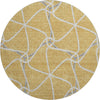 Piper Looms Mayfield Geometric AMF948 Gold Machine Washable Area Rug Round Main Image