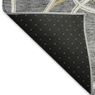 Piper Looms Mayfield Geometric AMF948 Gray Machine Washable Area Rug Backing Image