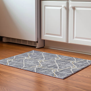 Piper Looms Mayfield Geometric AMF948 Gray Machine Washable Area Rug Scatter Lifestyle Image Feature
