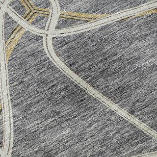 Piper Looms Mayfield Geometric AMF948 Gray Machine Washable Area Rug Swatch Image