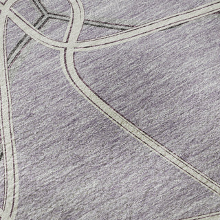 Piper Looms Mayfield Geometric AMF948 Lavender Machine Washable Area Rug Swatch Image