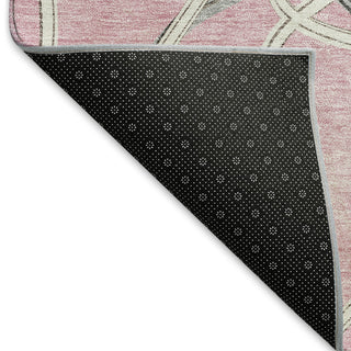 Piper Looms Mayfield Geometric AMF948 Pink Machine Washable Area Rug Backing Image
