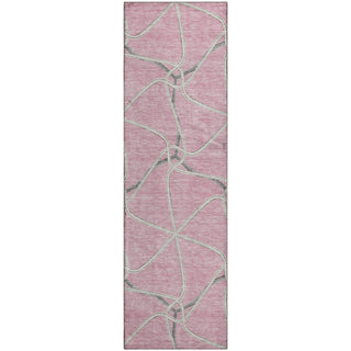 Piper Looms Mayfield Geometric AMF948 Pink Machine Washable Area Rug Runner Main Image