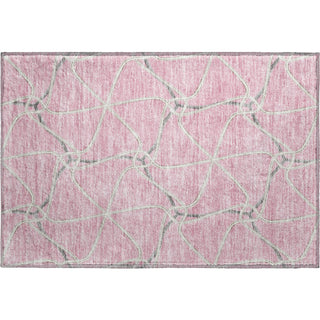 Piper Looms Mayfield Geometric AMF948 Pink Machine Washable Area Rug Scatter Main Image