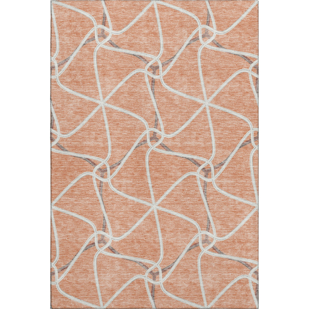 Piper Looms Mayfield Geometric AMF948 Salmon Machine Washable Area Rug main image